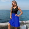 Women Summer Dresses Sleeveless Casual Loose Swing Button Down Midi Sundress With Pockets