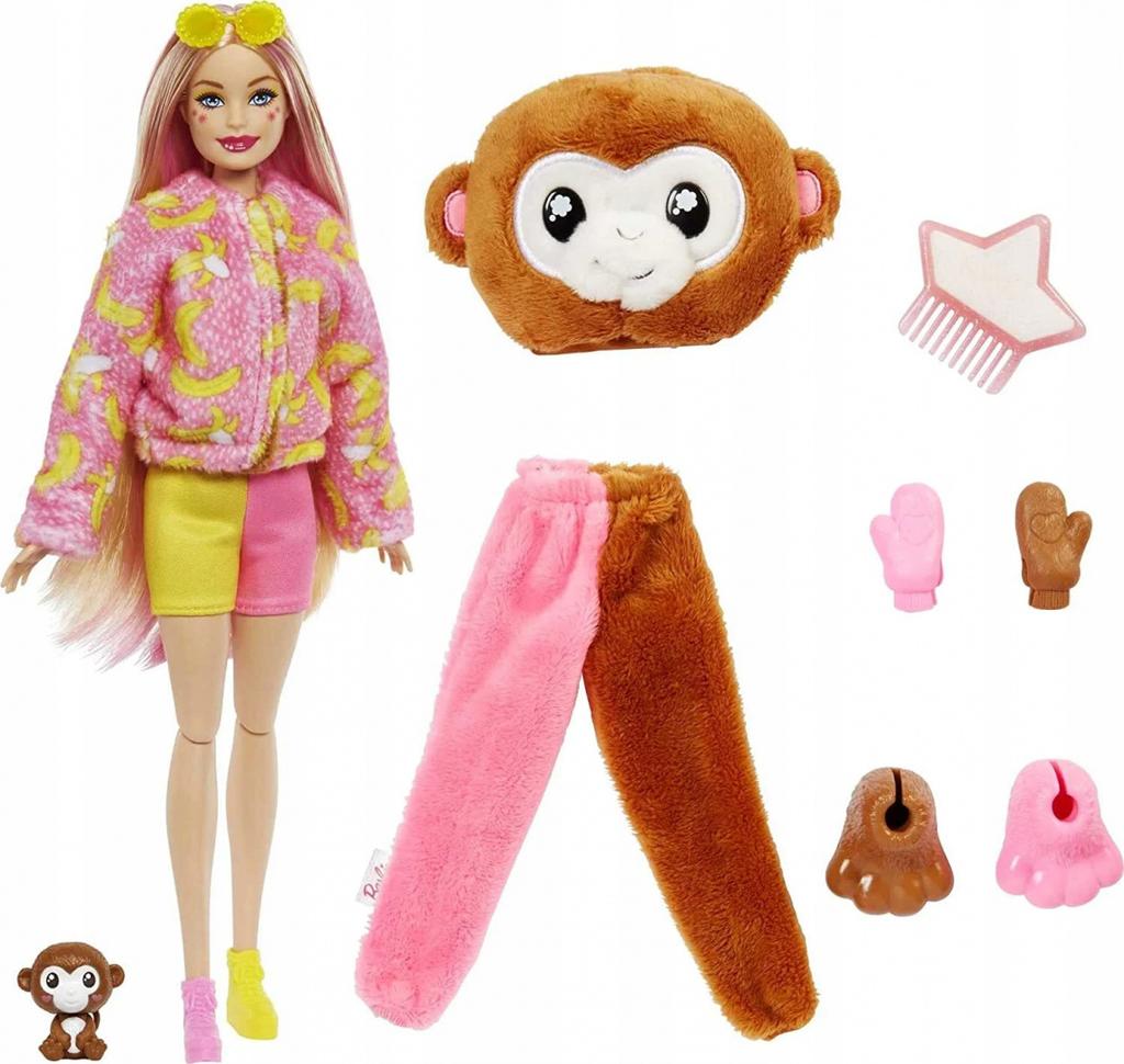 BARBIE Cutie Reveal Lalka MAŁPKA Dżungla MATTEL 