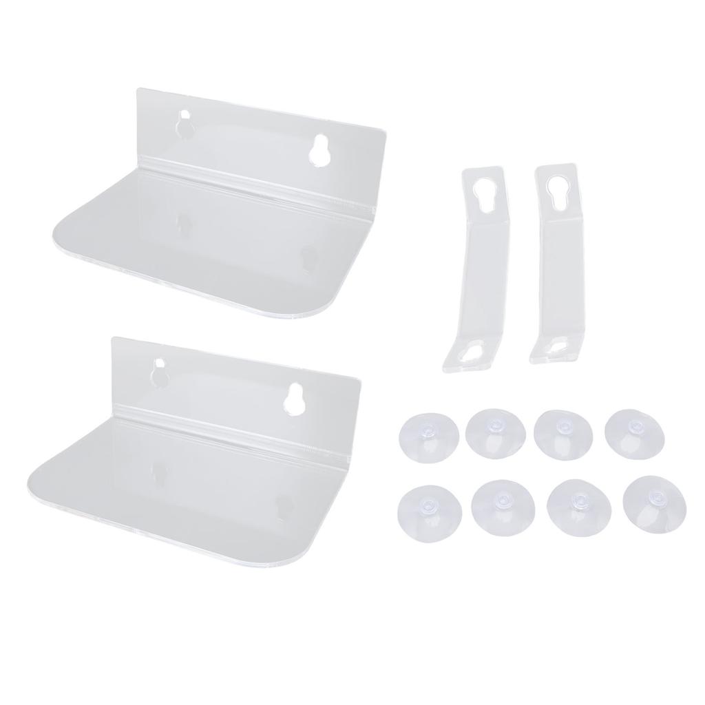 Window Plant Shelves with Suction Cups Support Brackets Square Acrylic Window Sill Extender for Succulents