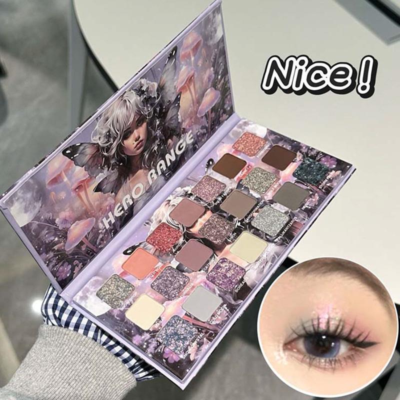 

Herorange 21-Color Anime Flower Fairy Eyeshadow Palette Matte Shimmer Metallic Shades Professional Makeup With Glitter Lasting
