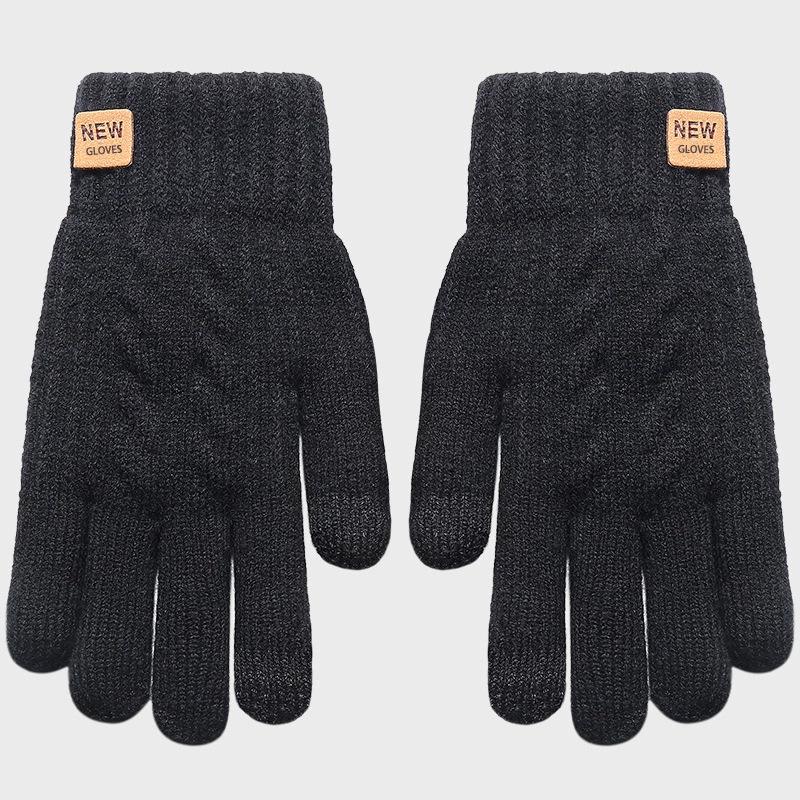Men's Thick Fleece Lined Touchscreen Winter Gloves