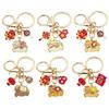 New Year Zodiac Horse Cartoon Oil Drip Keychain - Perfect Gift for Friends & Couples