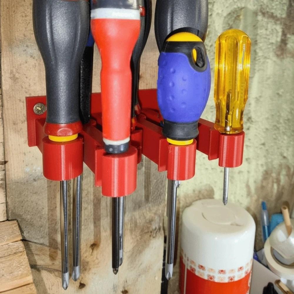 3D Printed Wall Mount Multi-Function Tool Storage Rack  Screwdriver Organizer