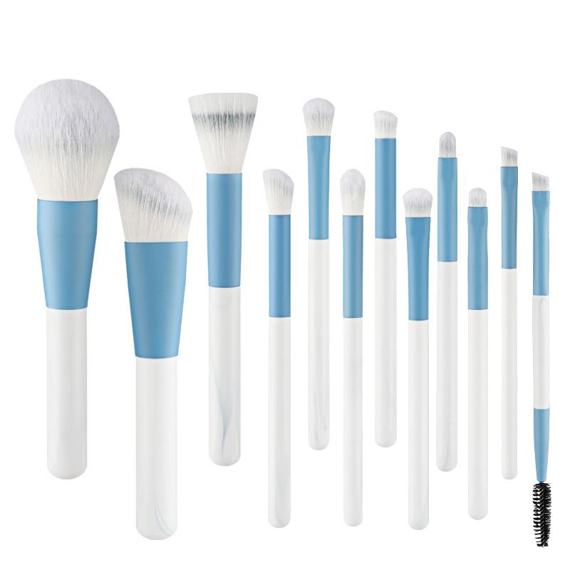 

12 Huayang Clear Sky Makeup Brush Set Beginner Full Set Soft Hair Loose Powder Eyeshadow Brush Beauty Makeup Tools