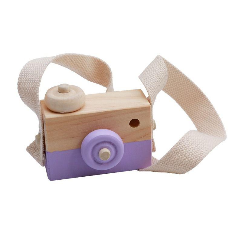 Wooden Camera Toy For Kids Unisex With Smooth Finish And Cotton Rope**