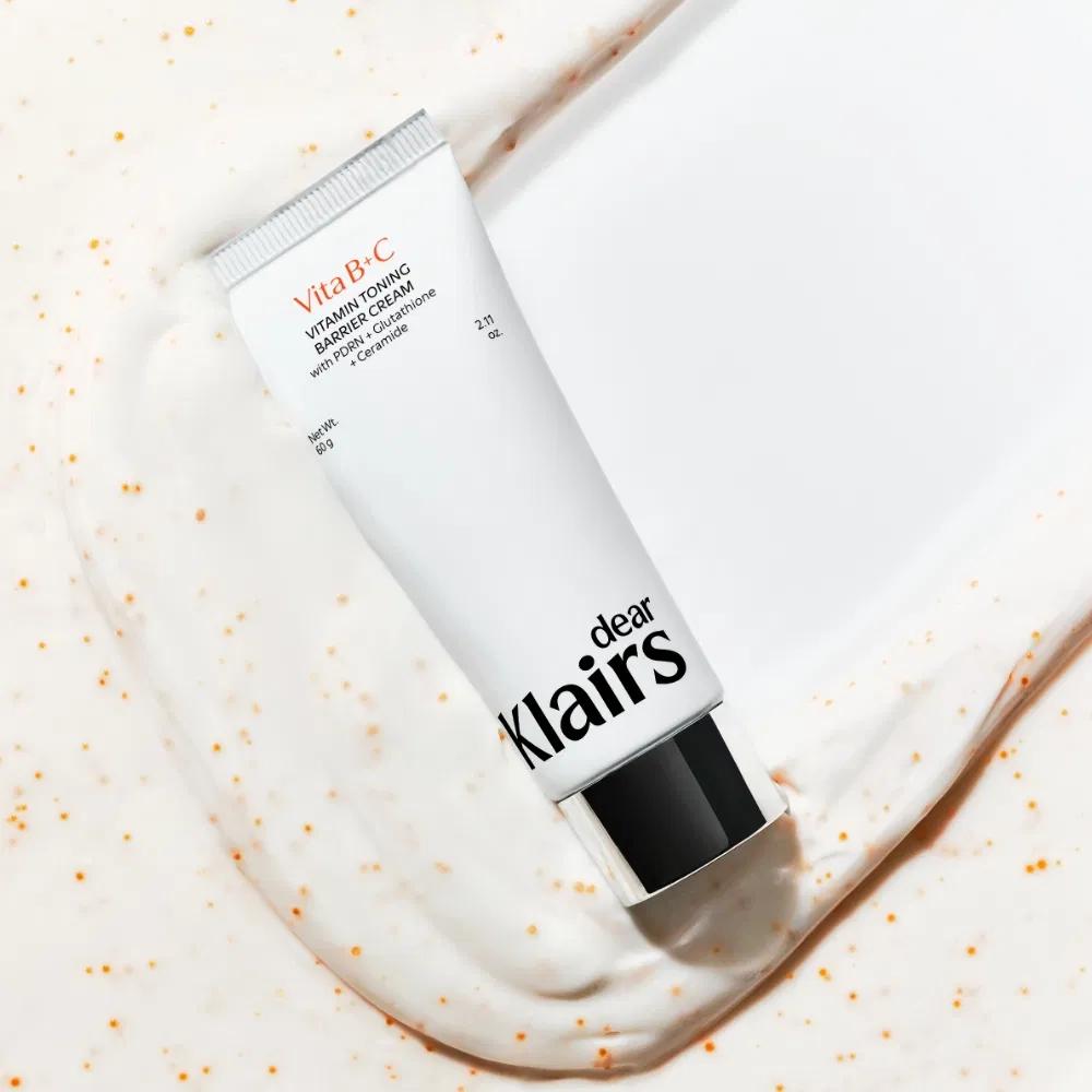 Dear Klairs Vitamin Toning Barrier Cream 60g Vitamin C Niacinamide Glutathione PDRN Brightening Firming Barrier Moisturizer