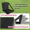 Stadium Seat Pad with Backrest Foldable Designs Waterproofs PU Leather Comfort for Outdoor Office Use