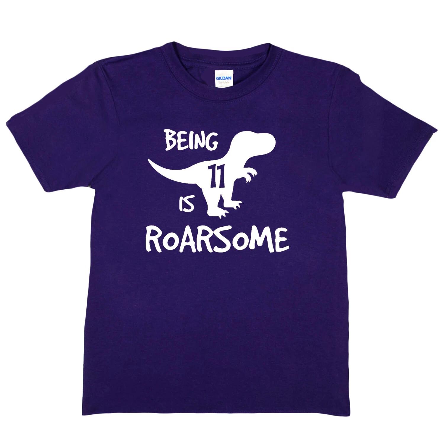 

Kids T-shirt Dinosaur Roarsome Age 11 Happy 11th Birthday Funny Present Gift 2XL