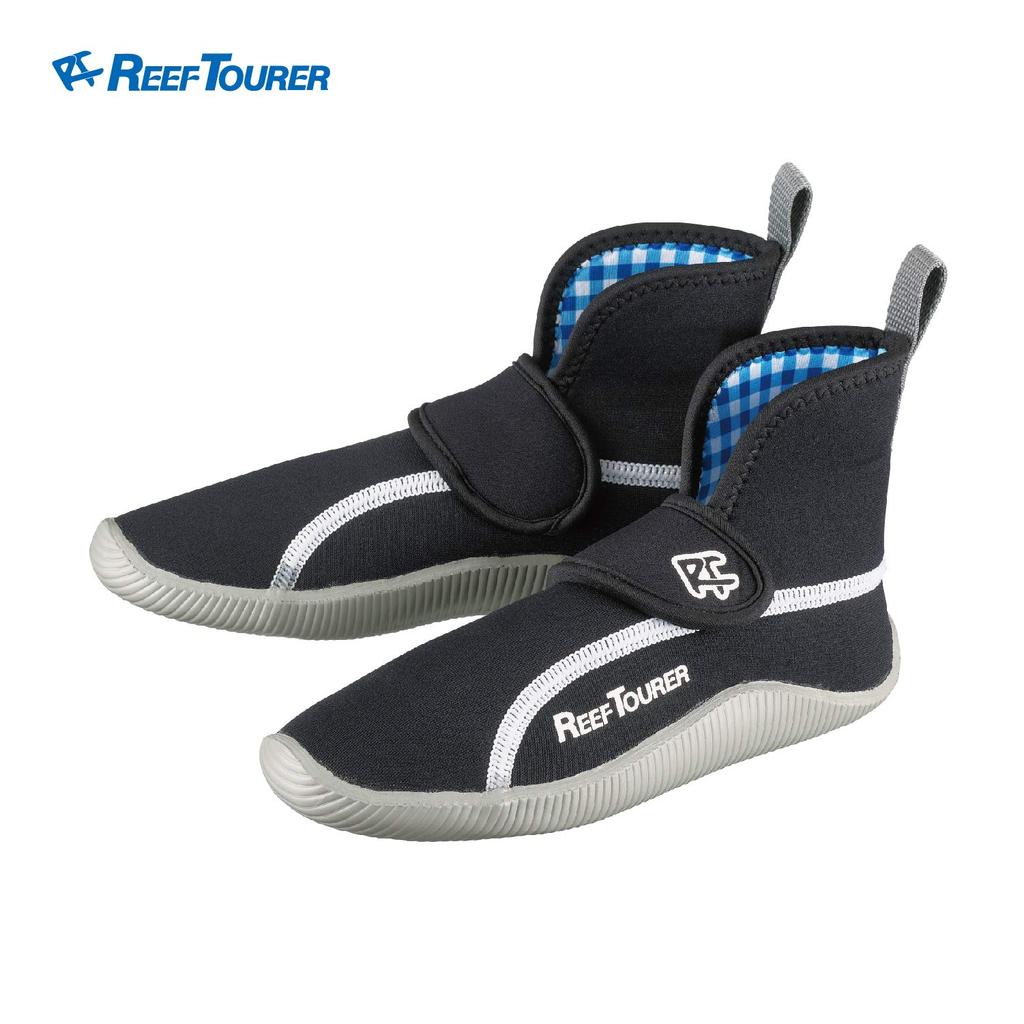 Reef Tourer Marineschuhe, Schnorchelschuhe, Kinder, Schwarz, 16cm, RA0102