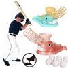 Cartoon Whale Baseball Pitching Machine with Ball Foot Stepping Baseball Toy  Training Equipment