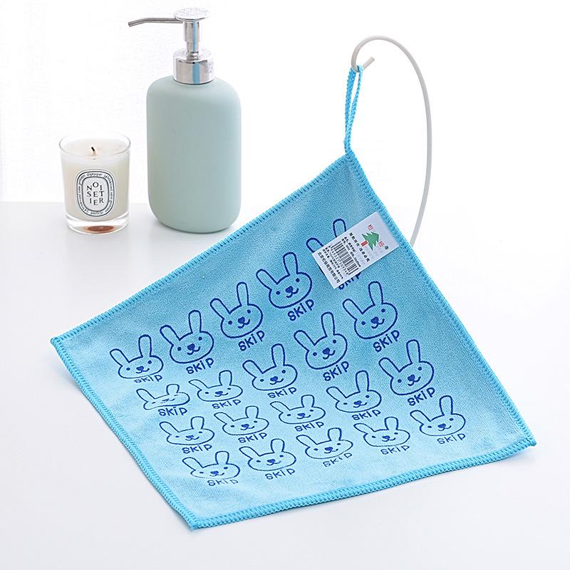 Cute Cartoon Rabbit Microfiber Hand Towel Washcloth