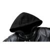 Veste de moto lourde de taille chinoise, manteau de motard de club, veste en cuir de vache véritable, vêtements d'équitation à capuche amovible pour hommes, veste en cuir pour hommes