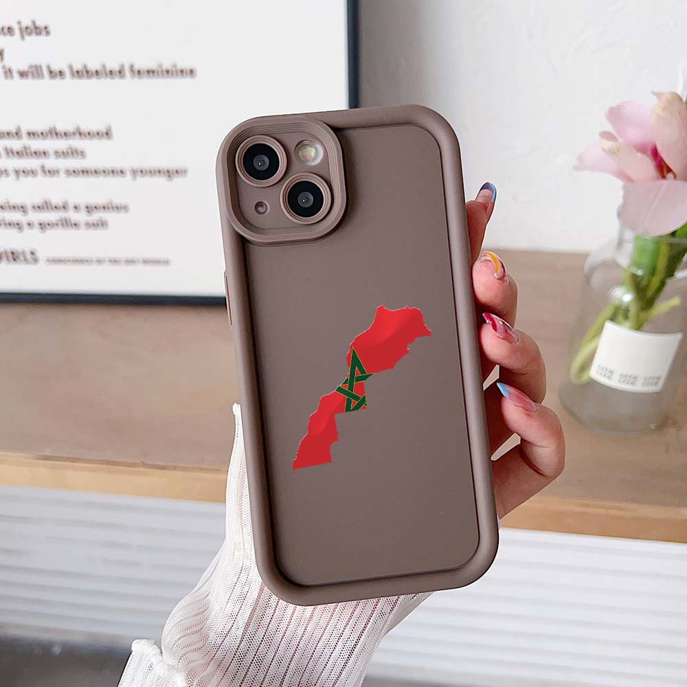 

Чехол для телефона с лестницей Sky Eye для iPhone 15 Samsung A24 A25 Huawei Honor 90 Xiaomi Redmi Note 12 Infinix Realme Angel Eye Мягкая обложка NY13 Карта с флагом Марокко Realme V13 5G коричневый