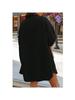 Women's Oversized Button Down Blouse Long Sleeve Stand Collar Loose Casual Top with Pockets