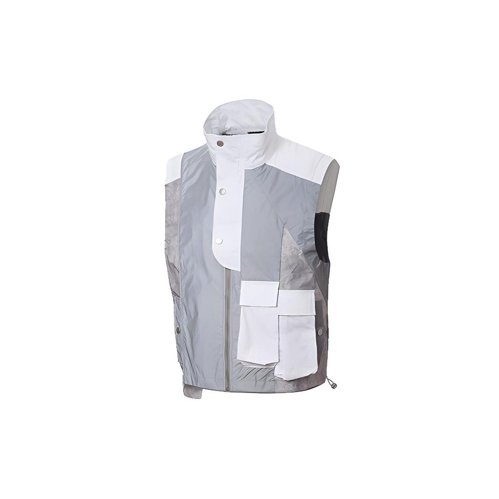 Converse FLAREUP Vests Men's Light Gray Stand Collar Moderate Other 10020823