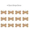 12pcs Wholesale Cat Collar Accessory Wood Dog Bone Puppy Blank Nameplate Round Tags For Dogs Keyrings