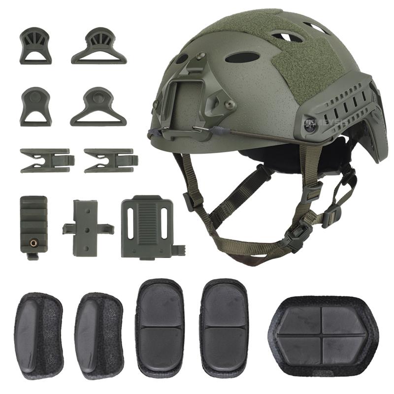 Airsoft FAST PJ Helme Outdoor Taktischer Kampf Wargame Schutzsporthelme Jagd CS Paintball Halbüberzogener Helm