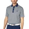 FootJoy Men's Diagonal Short Sleeve Cleric Golf Shirt, Navy, Size 2XL (FJ-S25-S18, 34542-XXL)