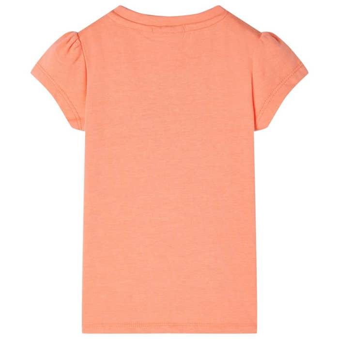 T-shirt enfant à manches courtes orange néon 92/104/116/128/140