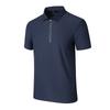 Men's Half-zip Ice Silk POLO Shirt Men's Trendy T-shirt Men's Casual Business Light Luxury Breathable POLO Shirt