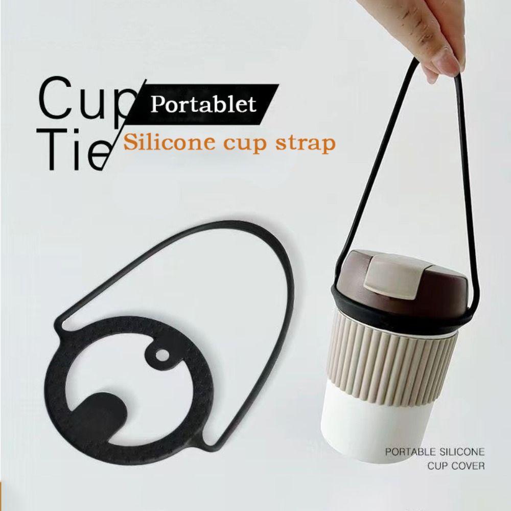 Multi-Functional Water Bottle Sling Silicone Drink Bottle Carrier Holder Milk Tea Cup Sleeve
