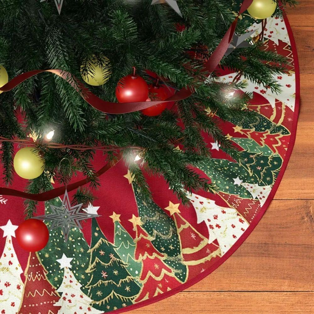 Snowman Christmas Tree Mat Snowflake Christmas Decorations Sweet Tree Base Blanket Winter
