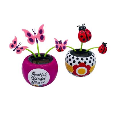 Solar Dancing Sunflower Toys, Reusable Solar Shaking Head Decoration, Cute Flower Flower Pot Toys Suitabl