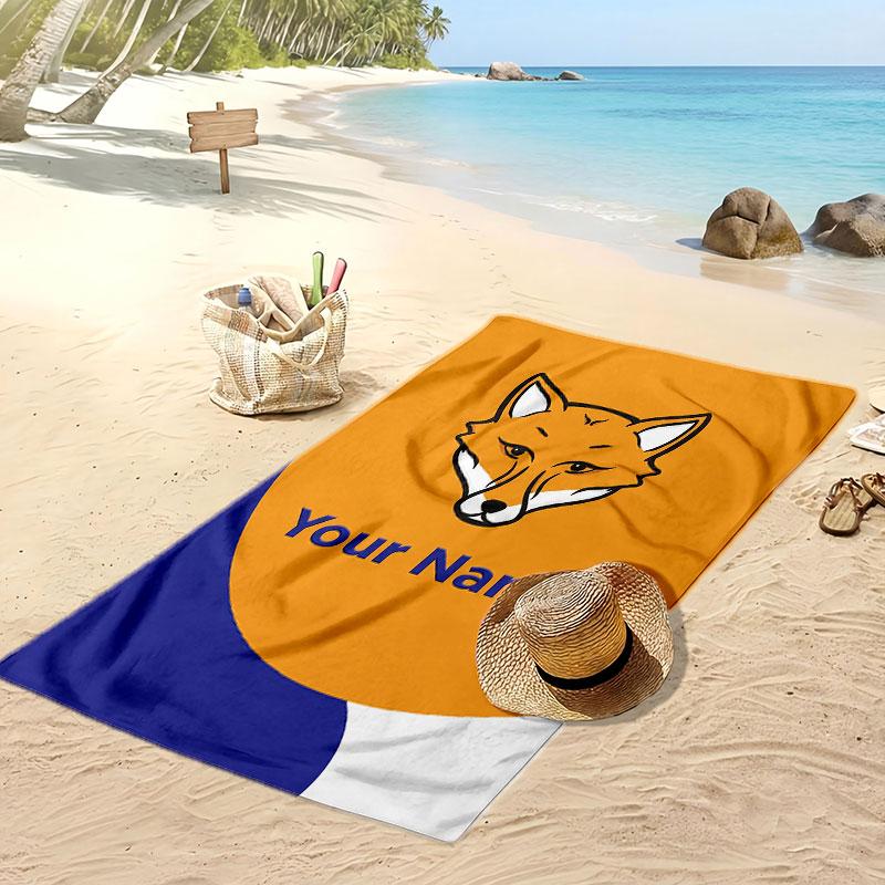 Leicester City Personalisiertes Bedrucktes Strandtuch Fußballlogo Unterstützung Benutzerdefinierter Name Text Absorptionsfähiges Handtuch für Sport Reisen Besonderes Geschenk