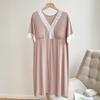 Lace Home Dress with Chest Pads, Women's Lazy Style Summer Nightgown, Sexy Loose Fit, Outdoor Wearable, Girly Flair