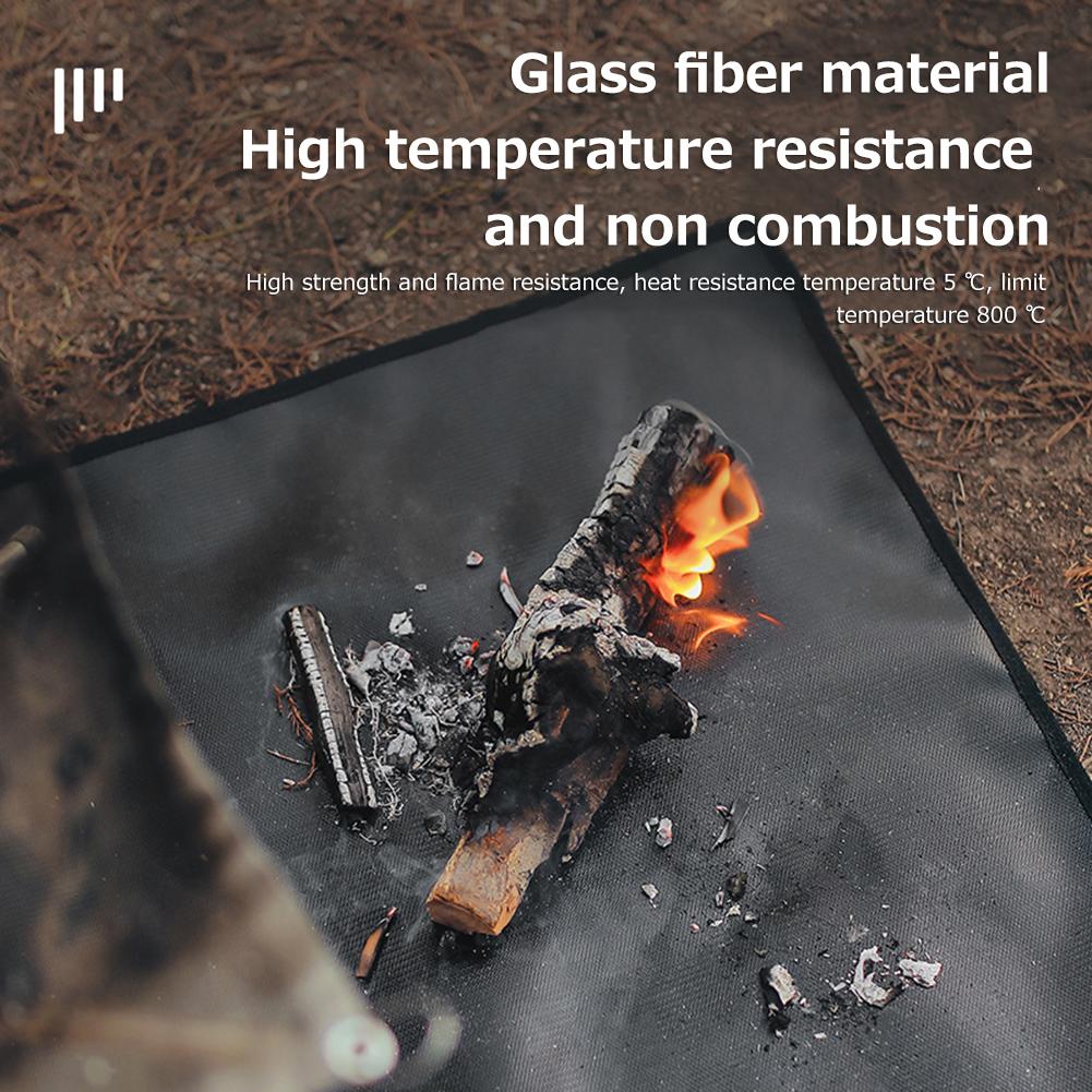 Feuerfeste Grillmatte Ölbeständig Patio Schutzmatten Wärmeisolierung Hohe Temperatur für Outdoor-Camping für Boden Deck Rasen