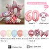48pcs Cartoon Cute My Melody Bow Theme Foil Balloon 32 Inch Pink Number Set Children's 1-9th Birthday Party Decorative Toys