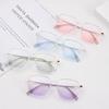 Trending Square UV Protection Clear Frame Sunglasses Oversized Sunglasses Shades Ladies Sun Glasses