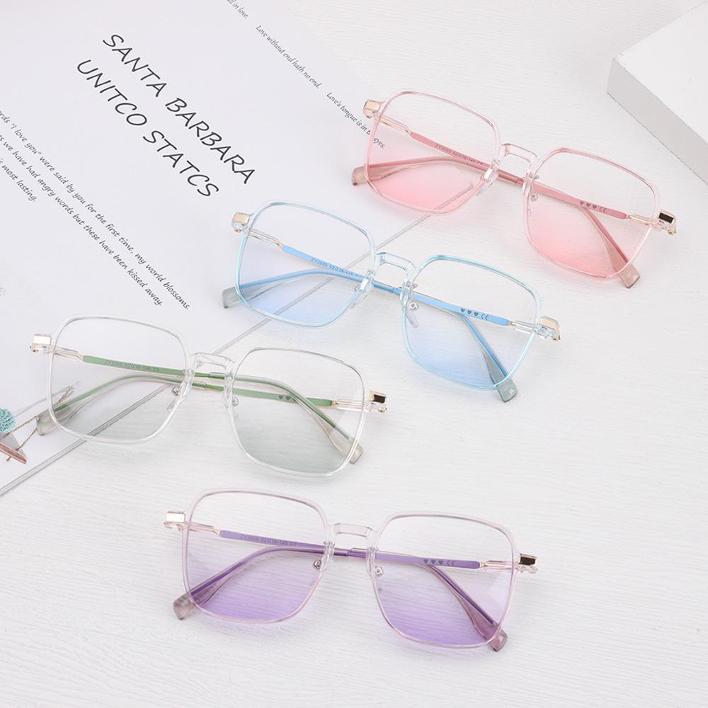 Trending Square UV Protection Clear Frame Sunglasses Oversized Sunglasses Shades Ladies Sun Glasses