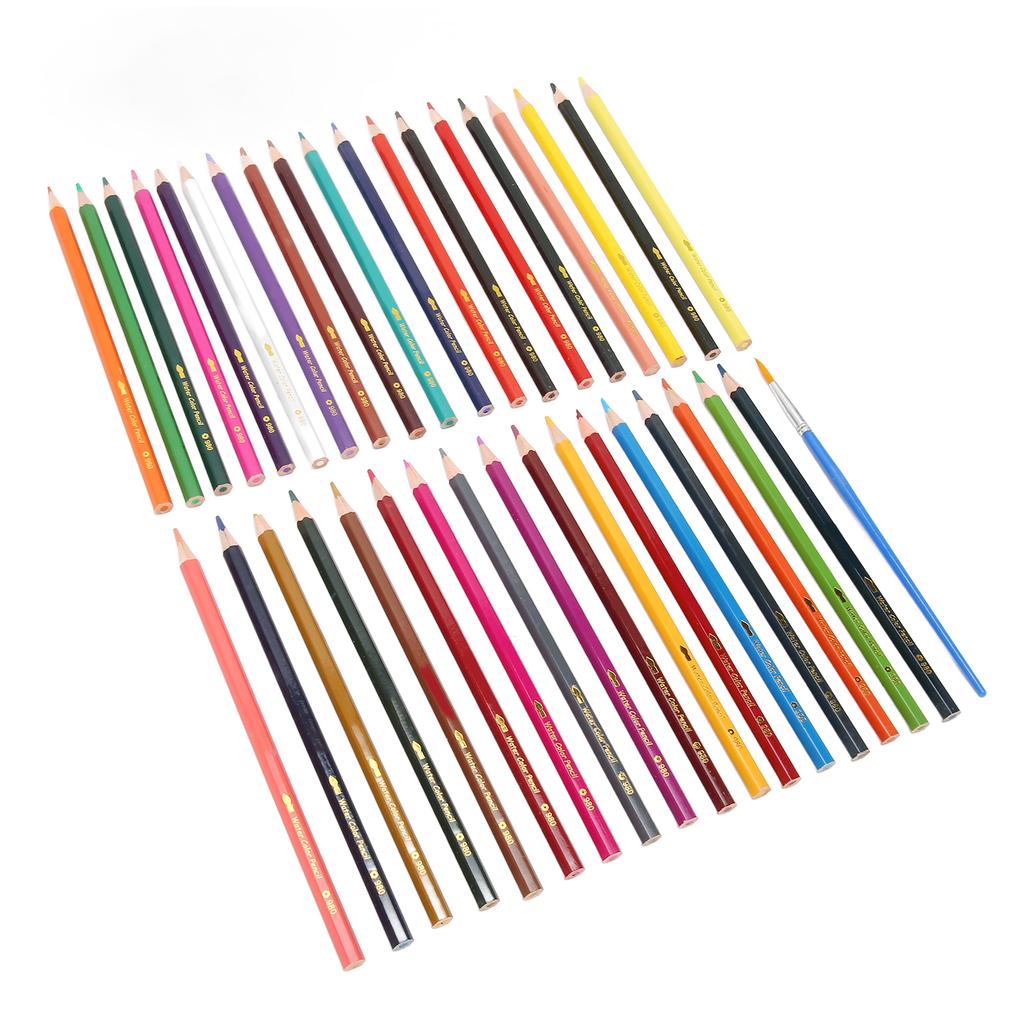 Water Color Pencils Assorted Colors Presharpened Vibrant Hex Penholder Colored Pencils for Coloring Painting Design