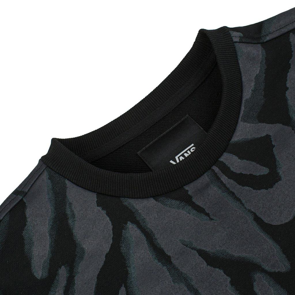 Vans Tiger Print Crewneck Sweatshirt Men Tops Black VN0002BPYM7