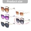Fashion Square Frame Sunglasses With Metal Snake Temples For Men And Women UV400 Protections Large Lens Sun Glasses