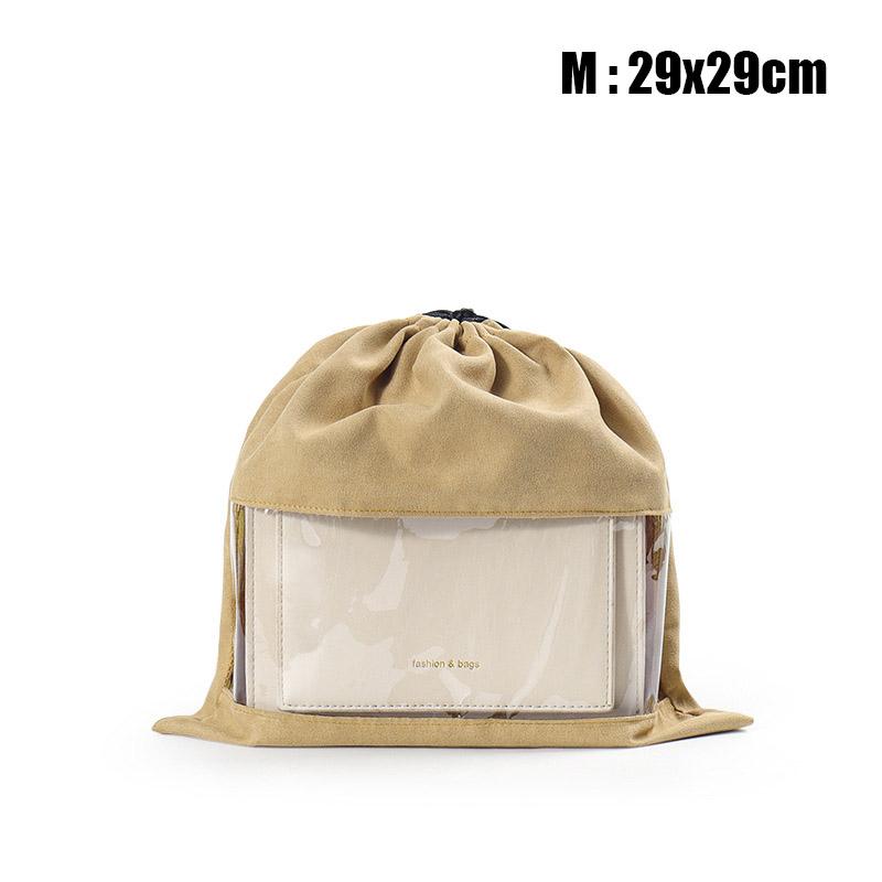 Velvet Bag, Dustproof Bag, Transparent, Breathable, Moisture-proof, Fully Enclosed Drawstring Drawstring Storage Bag