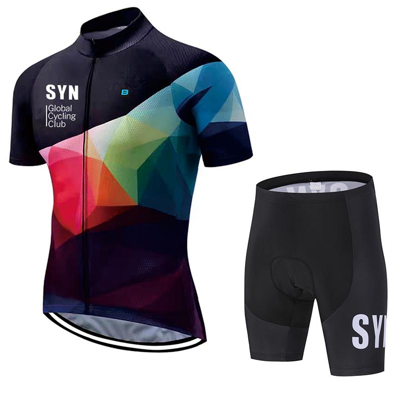 2026 SYN New Men's Cycling Jersey Set, Summer Sponge Seat Cushion, Cycling Bib, Road Bike, Bicycle Top, Bicycle Sports Shirt Set