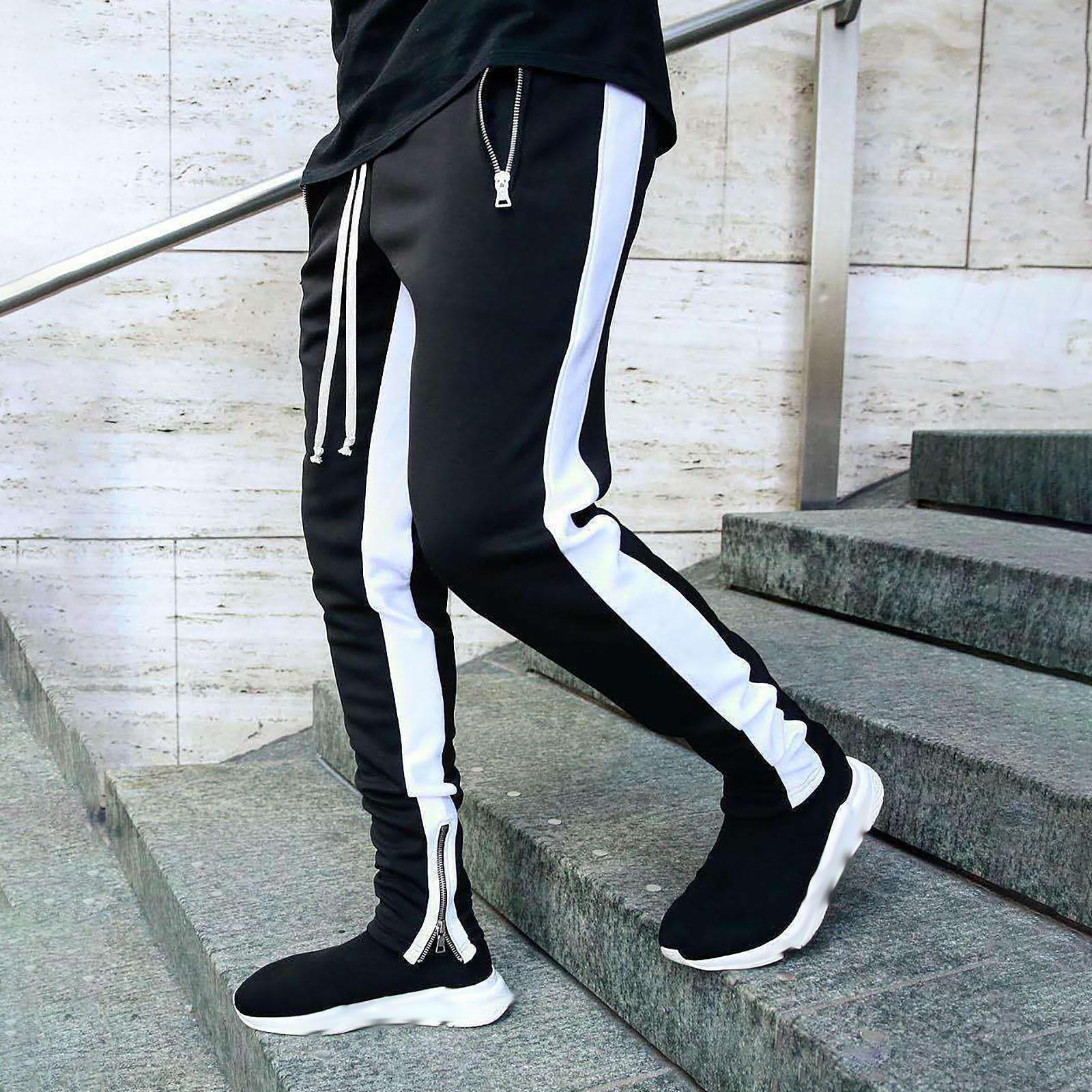 

Мужские брюки для бега, повседневные брюки с небольшими карманами и тонкими инструментами M чёрный