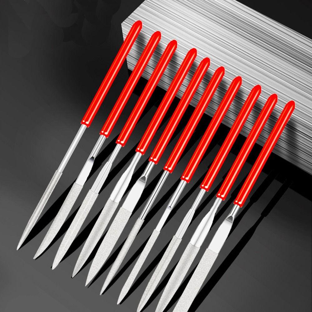 10Pcs/set Special Shaped Diamond Needle File Set Plating Polishing Tool Mini Needle File Kit