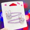 2 Stück Glitzer-Haarspangen mit Blumen- und Kuchenmotiven Haarnadel Cartoon Kinder-Haarschmuck für Mädchen zum täglichen Tragen