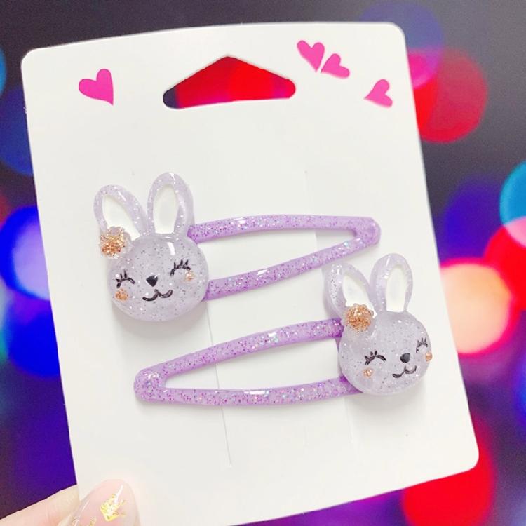 2 Stück Glitzer-Haarspangen mit Blumen- und Kuchenmotiven Haarnadel Cartoon Kinder-Haarschmuck für Mädchen zum täglichen Tragen