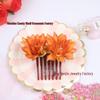 Retro Bridal Flower Hair Comb - Wedding Headdress, Updo Hairpin, Hanfu Accessories, Multiple Colors Available
