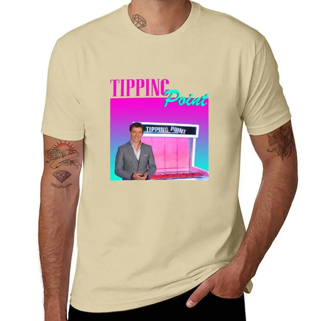 Tipping Point SS18 T-Shirt Anime Koreanische Mode Oversized Schwarze T-Shirts für Herren