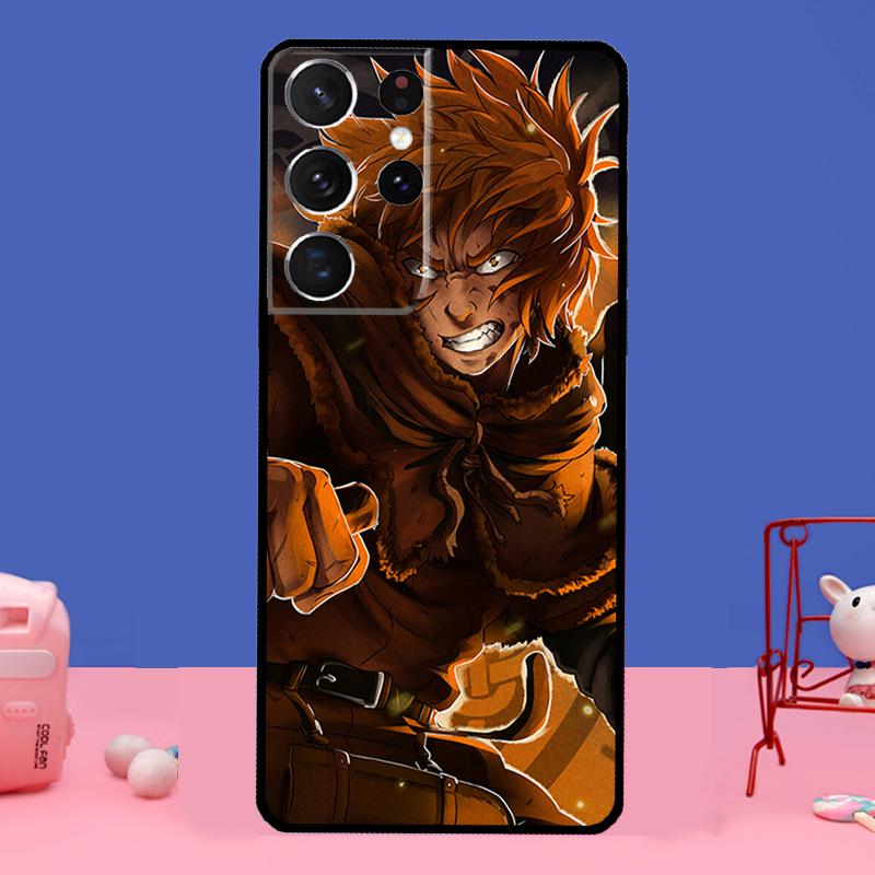 Thorfinn Vinland Saga Anime Phone Case For Samsung Galaxy S21 Ultra S20 FE S8 S9 S10 S22 Plus Note 20 Ultra Full Cover