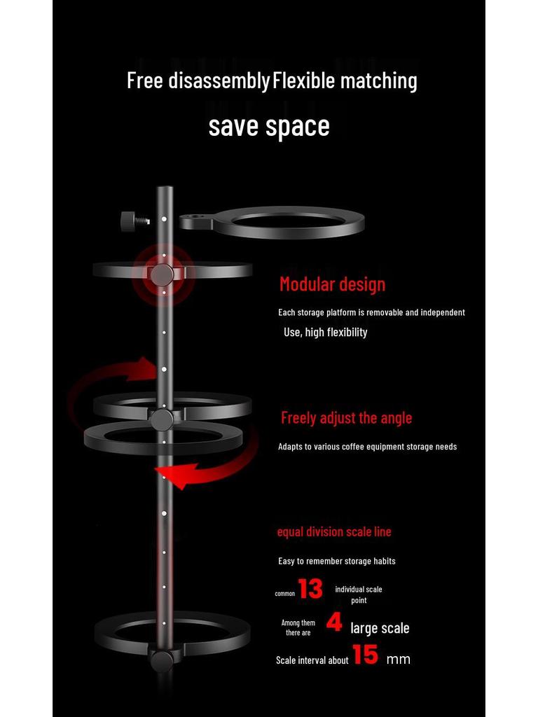 MHW Magnetic Bar Storage Rack with Pink Bowl, Coffee Machine Utensil Shelf, Tamping Cloth & Distributor