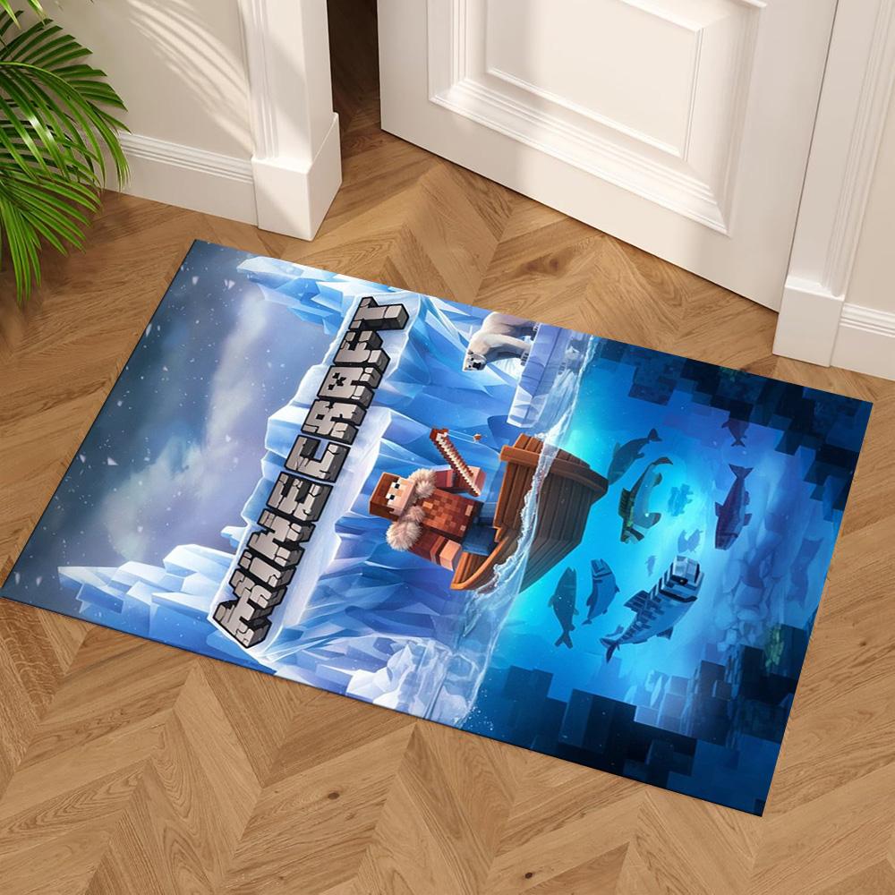 Minecraft Floor Mat Suitable for Decorate room Dormitory Balcony Hallway Anti-slip Rug Decorate Offices Wedding Party Gift