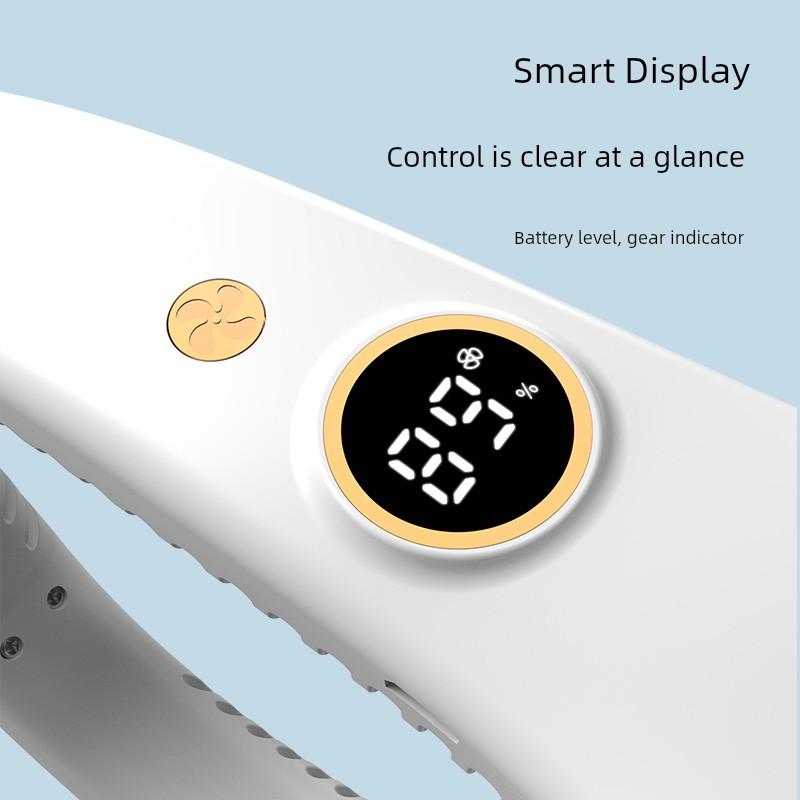 Neck-Hanging Fan, Portable Bladeless Cooling Air Conditioner, Silent, Small, Mini, USB Rechargeable, Long-Lasting