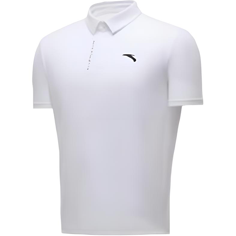 ANTA Polo Shirts Men s White Polo Collar Thin Straight Fit 452530203-1 3XL