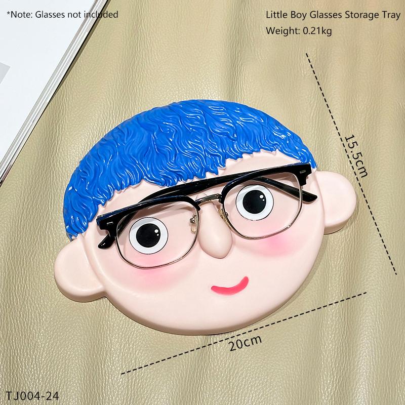 

Miniso Cute Boy and Girl Glasses Tray Creative Cartoon Glasses Holder Portable Glasses Storage Rack Desktop Decoration Ornament